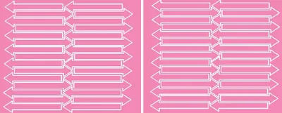 Produktbild von Pfeilaufkleber 10x2cm 60 Stück rosa matte Aufkleber
