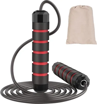Produktbild von Springseil für Erwachsene, Verstellbares Speed Rope, Ergonomischer Griff, Schweißabsorbierend, Für Fitness