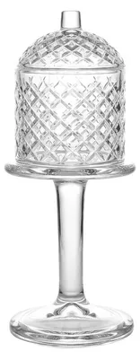 Produktbild von Glasbonbonniere mit Fuß und Deckel, 10 x 30 cm