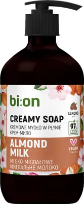 Image de BIO NATURELL Savon liquide crémeux avec pompe Amande 473 ml
