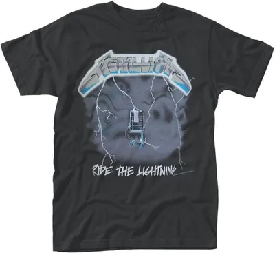 Image de Metallica - "Ride The Lightning" T-shirt Homme/Femme Unie PH1819 (XL) (Noir)