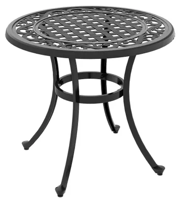 Produktbild von Gartentisch Vintage – Balkontisch Gusseisen-Optik, 60 x 60 x 53 cm, schwarz