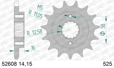 Produktbild von AFAM Kettenritzel 52608-15 Vorne Stahl