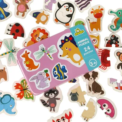 Produktbild von Puzzles in der Dose Tiere 24 Puzzles