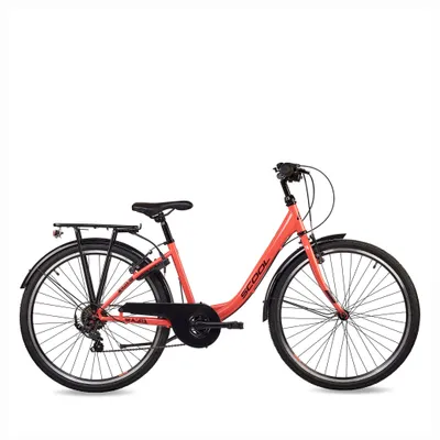 Produktbild von 26 Zoll Kinderfahrrad, 6-Gang (K6), Mädchenfahrrad, S’COOL chiX, ab 10 Jahre, 140–160 cm, Koralle/Dunkelrot