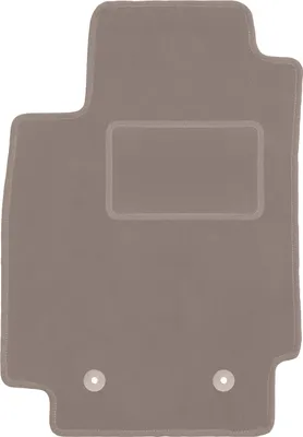 Produktbild von Fahrerfußmatte Velours beige passend für Renault Captur (2013-2019, SUV) – mit Befestigungen – passgenau