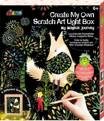 Produktbild von Avenir Scratch Art - Leuchtkasten Bastelset für Kinder Kratzkunst
