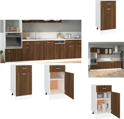 Obrázek produktu pro vidaXL Spodní skříňka se zásuvkou hnědý dubový vzhled 40x46x81,5 cm - Kuchyňské skříňky