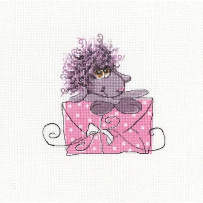 Productafbeelding van rto set point de croix "Het mooiste cadeau", model voor kruissteken, 15x15 cm