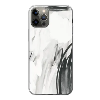 Produktbild von MuchoWow® Handyhülle Schutzhülle Hülle für iPhone 13 Pro Kunst - Schwarz - Weiß - Abstrakt Silikon Softcase Handy Hülle - Handy-Tasche