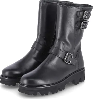Produktbild von Paul Green Damen Stiefeletten/ Biker Boots Schwarz Glattleder Größe: 40