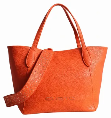 Productafbeelding van Handtas voor dames, merk Cielò, zwart leer, met afneembare schouderband en studs