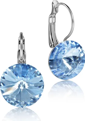 Produktbild von LUISIA® Ohrringe Rivoli mit Kristallen von Swarovski® - 12 mm | Light Safir