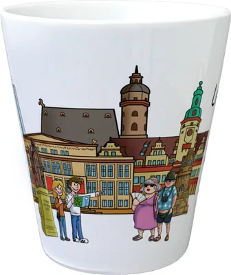 Produktbild von Leipzig-Wahrzeichen Blumentopf - Dekorativer Blumentopf mit Leipzig-Motiven
