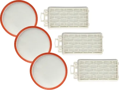 Produktbild von vhbw 3x Motorschutz-Filter, 3x Ausblas-Filter kompatibel mit Dirt Devil Infinity Rebel 53HF DD5551-3, 53HF DD5551-4, 53HF DD5551-5 Staubsauger