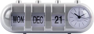 Produktbild von Karlsson - Wecker Retro Tube - Silber - 9x26x9.3cm