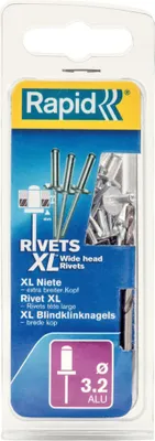 Produktbild von Rapid 5000659, Blindniete, Aluminium, Stahl, Edelstahl, RP10 , RP40 Multi, RP60 Multi, RP100 Multi, RP150 Multi, 3,2 mm, 8 mm