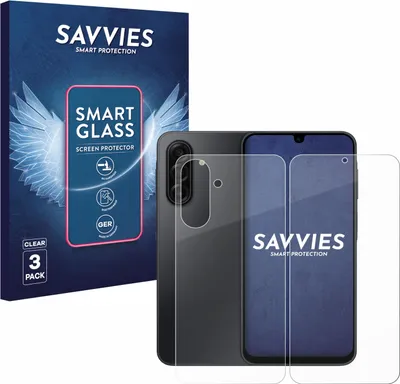 Produktbild von 3x Savvies Schutzglas Folie für Samsung Galaxy A17 5G (Display+Rückseite) 9H Panzer Schutzfolie Glas Displayschutz klar transparent