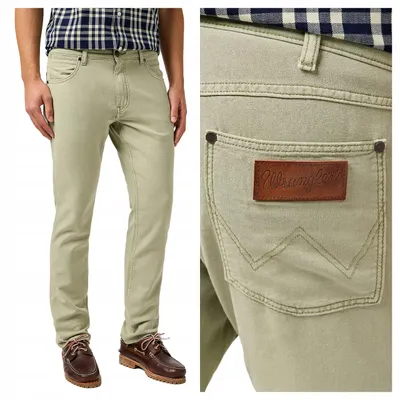 Immagine prodotto di Wrangler | Pantaloni da uomo, modello Greensboro Tea, classici, in cotone, taglio dritto, taglia W33 L34