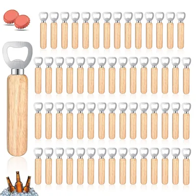 Produktbild von Holzflaschenöffner - 60 Stück persönliche Flaschenöffner für Zuhause und Bar
