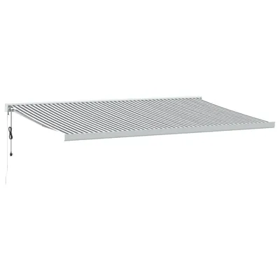 Immagine prodotto di Tenda Retrattile Antracite e Bianca 5x3 m Tessuto e Alluminio