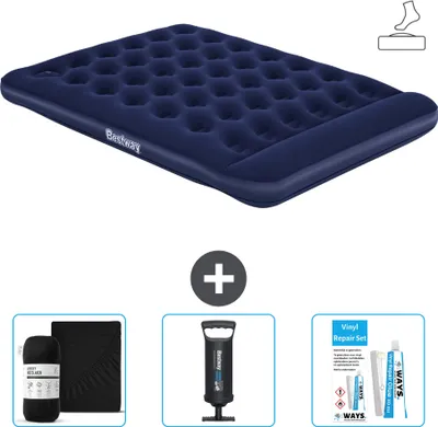 Produktbild von Bestway Luftmatratze - 2-Personen - 152 x 203 x 28 cm - Blau - Inklusive Zubehör