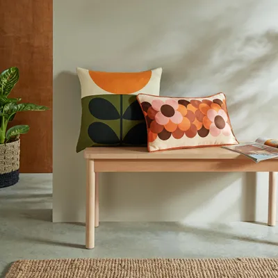 Kissen Sonnenblume Orange 45x45 cm Baumwolle