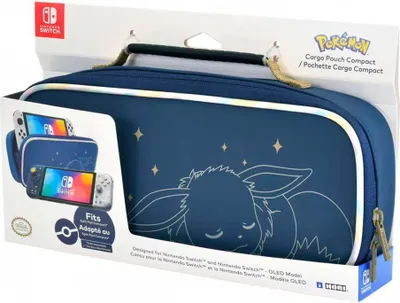 Productafbeelding van Hori Cargo Pouch Compact, beschermhoes, blauw, geschikt voor Nintendo Switch, Nintendo Switch Lite en Nintendo Switch OLED, transporttas