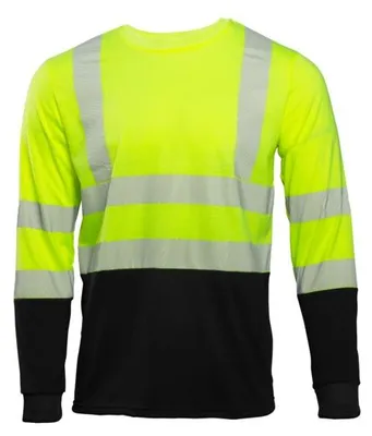 Produktbild von Warnschutz-T-Shirt Herren gelb Gr. L Högert Technik, EN ISO 20471 Klasse 1, reflektierend – LUM Arbeitsshirt Warnkleidung
