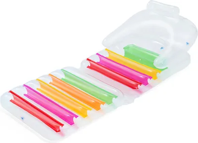 Produktbild von Bestway® Luftmatratze Sommerfarben mit Rückenlehne + klappbarem Fußteil 201 x 89 cm