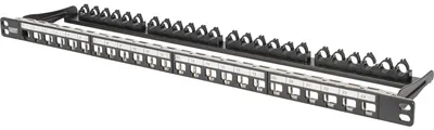 Produktbild von DIGITUS Patchpanel 0,5HE 24-Port Modular geschirmt schwarz