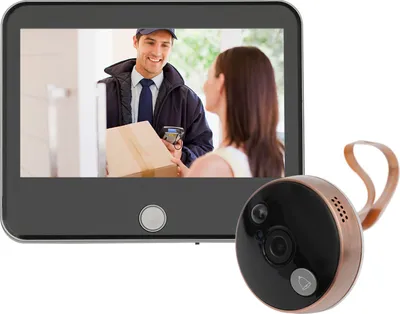 Obrázek produktu pro Dveřní dorozumívací systém WiFi zvonek 140° širokoúhlý PIR senzor 1,3 MP špionážní dveřní kamera