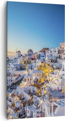 Produktbild von Bild auf Leinwand - Leinwandbild - Griechenland Insel Sommer - 55x100cm - Wand Bild - Wanddeko - Leinwanddruck - Bilder - Kunstdruck - Wanddekoration - Leinwand bilder - Wandkunst - PA55x100-4062