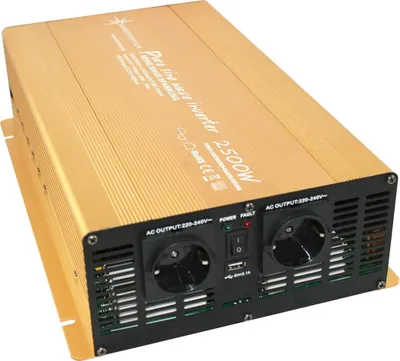 Produktbild von Spannungswandler 24V 230V Gold Reiner Sinus Wechselrichter: 2500 W