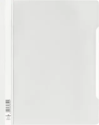 Zdjęcie produktu dla DURABLE Skoroszyt z przezroczyst? ok?adk? A4+, Bia?y, 257002, 50 szt.