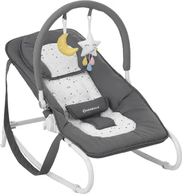 Produktbild von Badabulle Babywippe Easy Moonlight - mit integrierter Kopfstütze, 5-fach verstellbarer Rückenlehne, Spielbogen - B012012