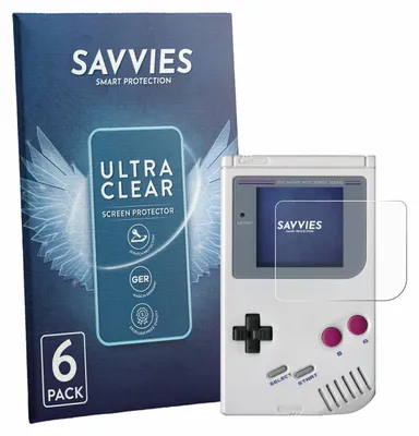 Produktbild von 6x Für Nintendo Gameboy (1989) Schutzfolie Savvies Displayschutz Display Schutz Folie Klar Transparent