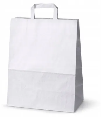 Produktbild von Allbag Weihnachtliche Weiße Papiertüten 32x16x39 Geschenkverpackung