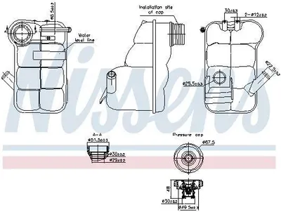 Zdjęcie produktu dla Zbiornik wyrównawczy płynu chłodzącego NISSENS do LAND ROVER Discovery II (L318) 996350