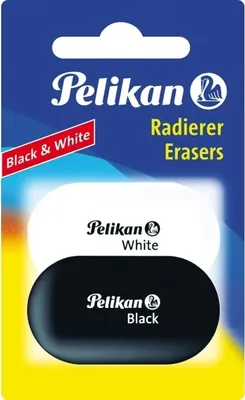 Produktbild von Pelikan Black and White Radierer - schwarz und weiß - 2 Stück