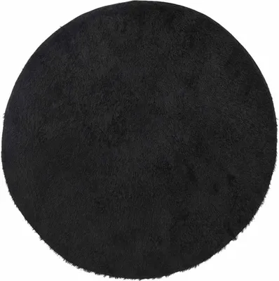 Produktbild von Teppich Shaggy Hochflor NAVARRA Schwarz 200x200 cm Polyester