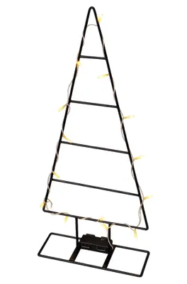 Produktbild von Weihnachtsbaum aus Metall Höhe 60cm mit LED Lichterkette 57107