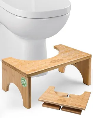 Obrázek produktu pro Bambusové sedátko na toaletu, výška 18 cm, protiskluzové, pro dospělé