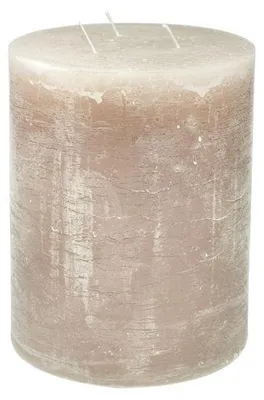 Productafbeelding van Branded kaars, Ø 15 cm x 20 cm - Steen - brandduur: ongeveer 120 uur.