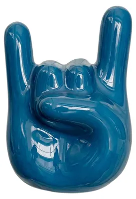 Produktbild von Blauer Hörner - Handtuchhaken aus Keramik für Heizkörper, Handtuchheizkörper und Wand