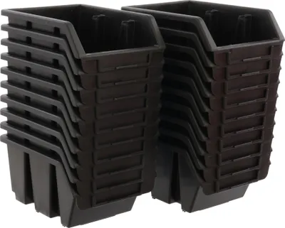 Obrázek produktu pro 20x úložný box zásobník Organizér černý 115x85x60 mm Segregace Dílna Garáž
