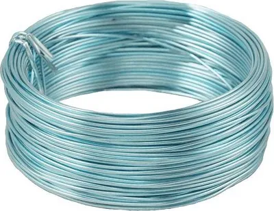 Produktbild von Draht für Dekoration TANEA, eisblau lackiert, 60m, Ø2mm - Aluminiumdraht