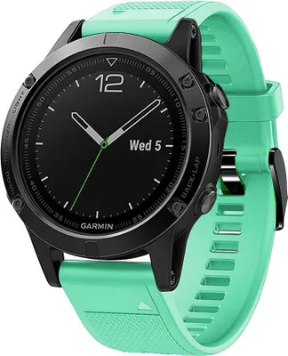 Produktbild von Strap-it Garmin Fenix 5 (Plus) / 6 (Pro) Armband Silikon (Aqua)