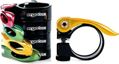 Produktbild von ergotec 63684001 Sattelstütz-Klemmring Ø 31,8mm, Alu, mit Schnellspanner, grün