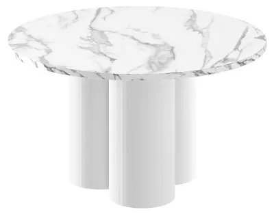 Produktbild von Design Couchtisch HRE-222 rund Hochglanz Wohnzimmer Tisch 80 x 50 cm